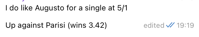Nothing worse than not trusting your gut in tipping a bet and it go on to land... 😒