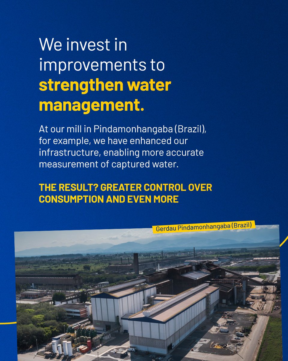 gerdau_eng's tweet photo. On World Water Day (March 22nd), we reinforce a commitment that is part of our daily lives:
caring for one of the most essential resources for the present and the future. At Gerdau, water
management is guided by responsibility, and efficiency. #ShapeTheFuture #WorldWaterDay https://t.co/LkKGteHBuW