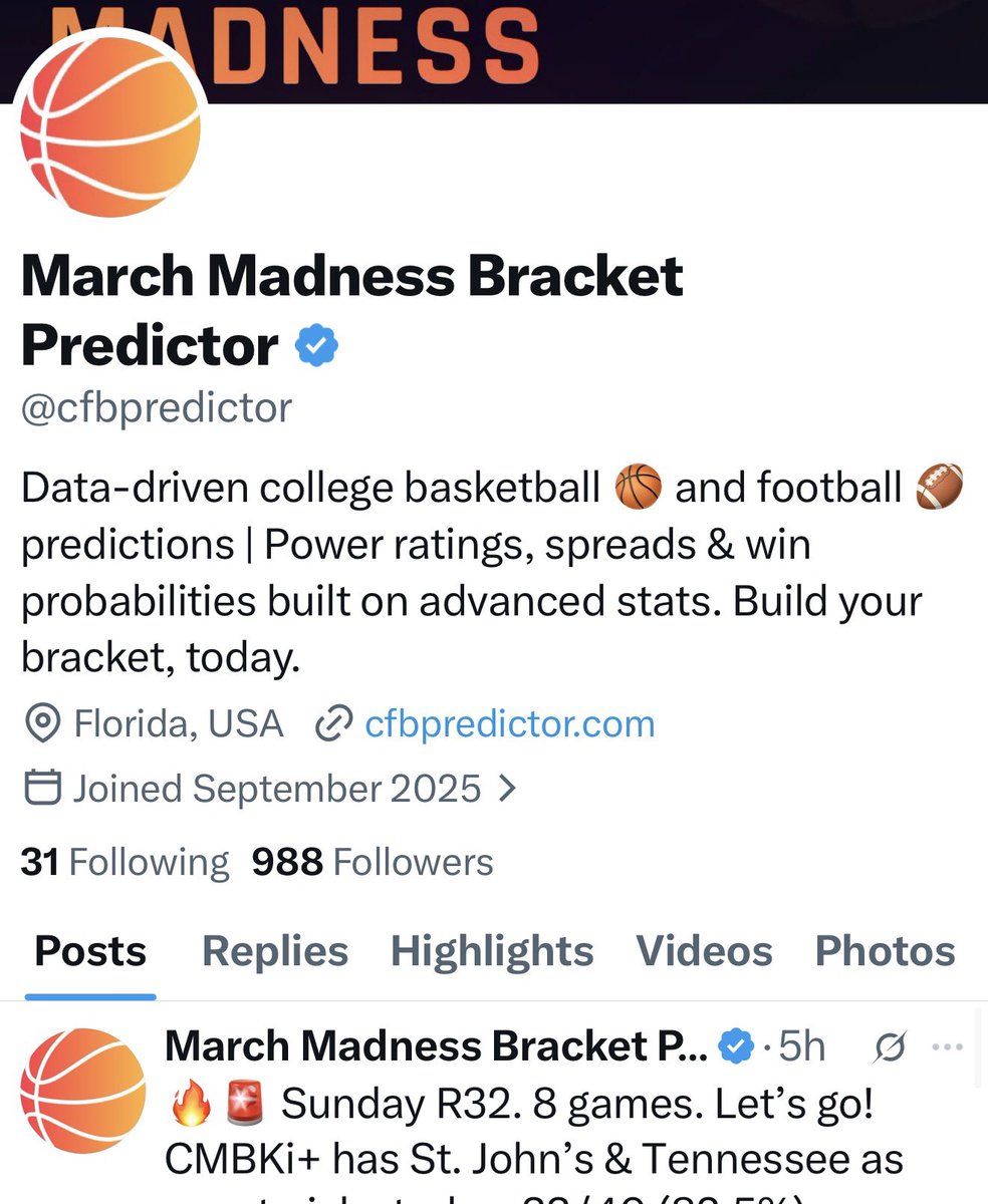March Madness Bracket Predictor tweet media