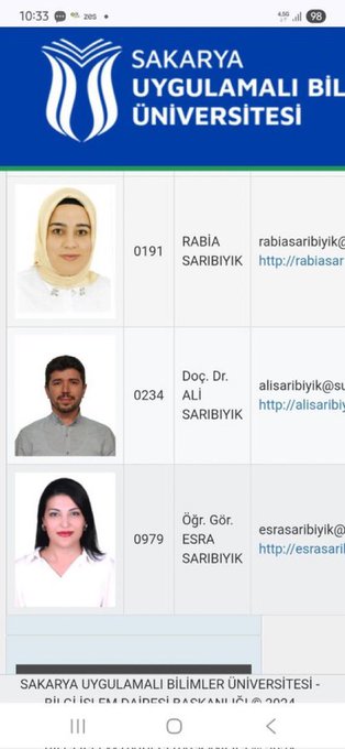 Sakarya Uygulamalı Bilimler Üniversitesi’nin Rektörü Mehmet Sarıbıyık’ın KPSS’den sadece 52 puan alan yeğeni Rabia Sarıbıyık’ı üniversiteye memur olarak aldığı ortaya çıktı. (Alp Kılınç)
