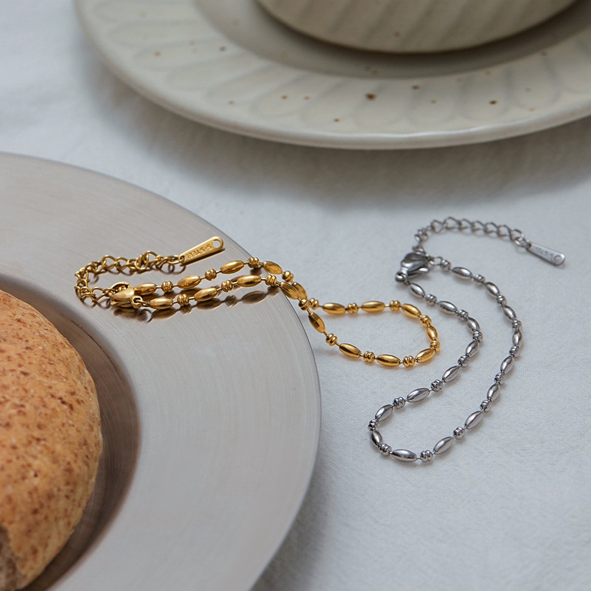 ChicolinkLtd's tweet image. Stack Bracelets

Crafted from premium stainless steel with gold &amp;amp; silver electroplating. Features stackable bead &amp;amp; chain designs for effortless, everyday elegance. 

#StainlessSteelDesign #Electroplating #StackableBracelets #Factory #Manufacturer #CustomWholesale #B2B