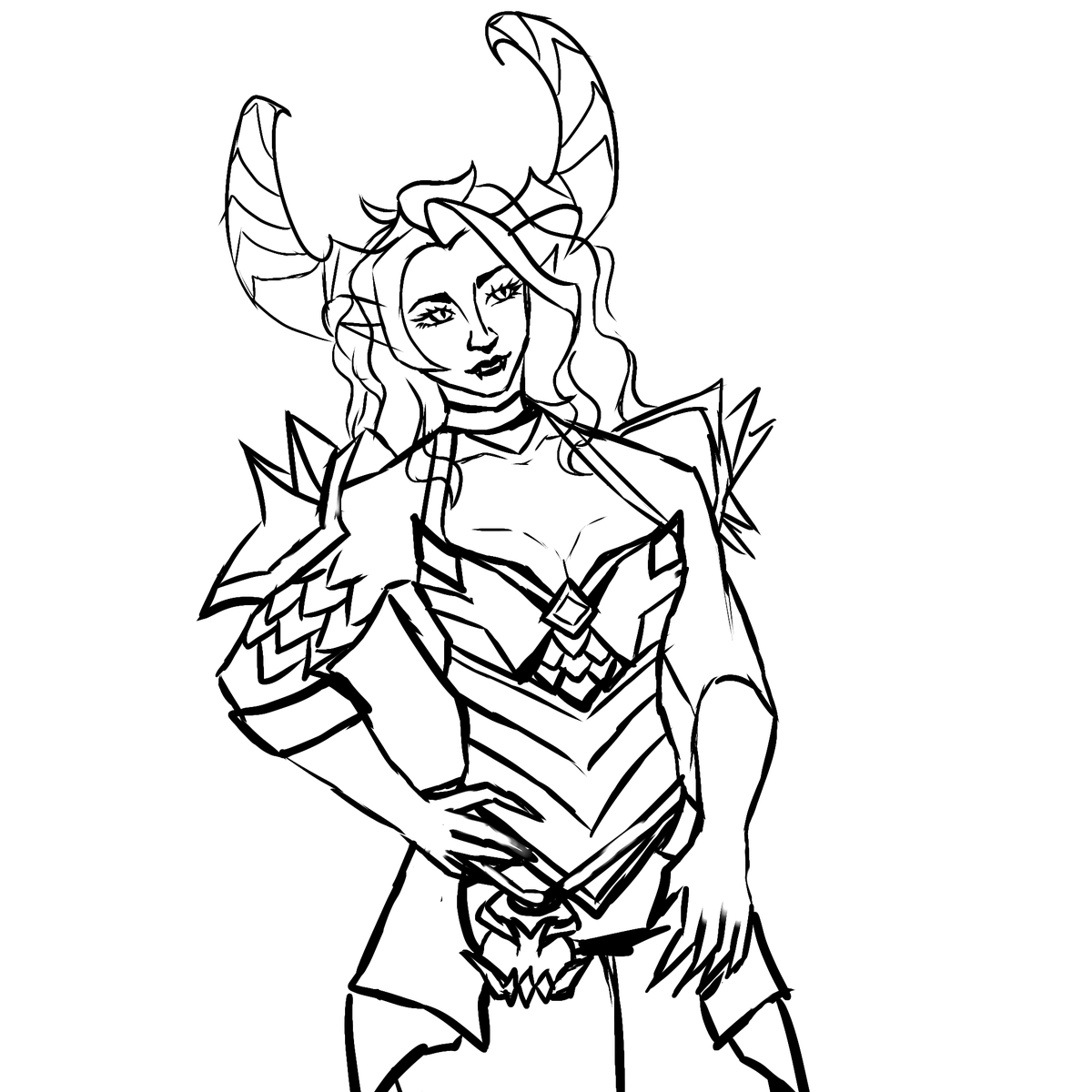 SunjadeStarfire's tweet photo. sketch is done! #shyvana #LeagueofLegendArt #leagueoflegends #fanart #wip https://t.co/nfGW1NE5WA