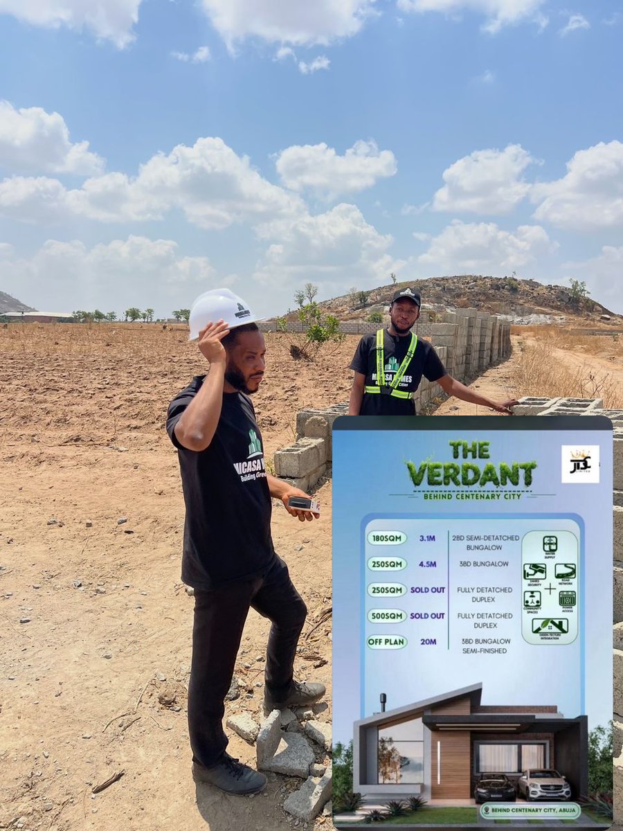 emma_98653's tweet photo. The VERDANT 🌿 
Behind Centenary City, Kuje
Now selling at 3.1M,4.5M and off plan 20M https://t.co/f7aGNfICLb