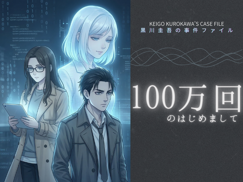 Kurokawa_File's tweet photo. ――100万回リセットされても、君に「はじめまして」を。 新作『100万回のはじめまして』、次回の満月【4月2日(木)】に無料公開します🌕 AIと人間の心の境界線を描く、少し切ないミステリー。 現実の満月の夜にお会いしましょう🍷 #100万回のはじめまして #ノベルゲーム #フリーゲーム https://t.co/QsHGNKoqFN