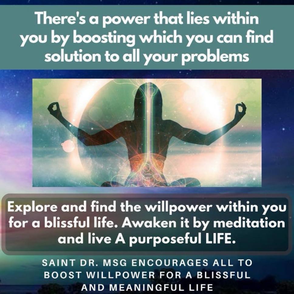 InsaJosh's tweet photo. Mark beginning of new week with meditation, fix goals for the days and set to achieve them with confidence and strong mindset. Saint Gurmeet Ram Rahim Ji emphasizes on meditation as it boosts soul power and help you to stay ahead in every task. #MondayMotivation https://t.co/xUiJj6xMr5