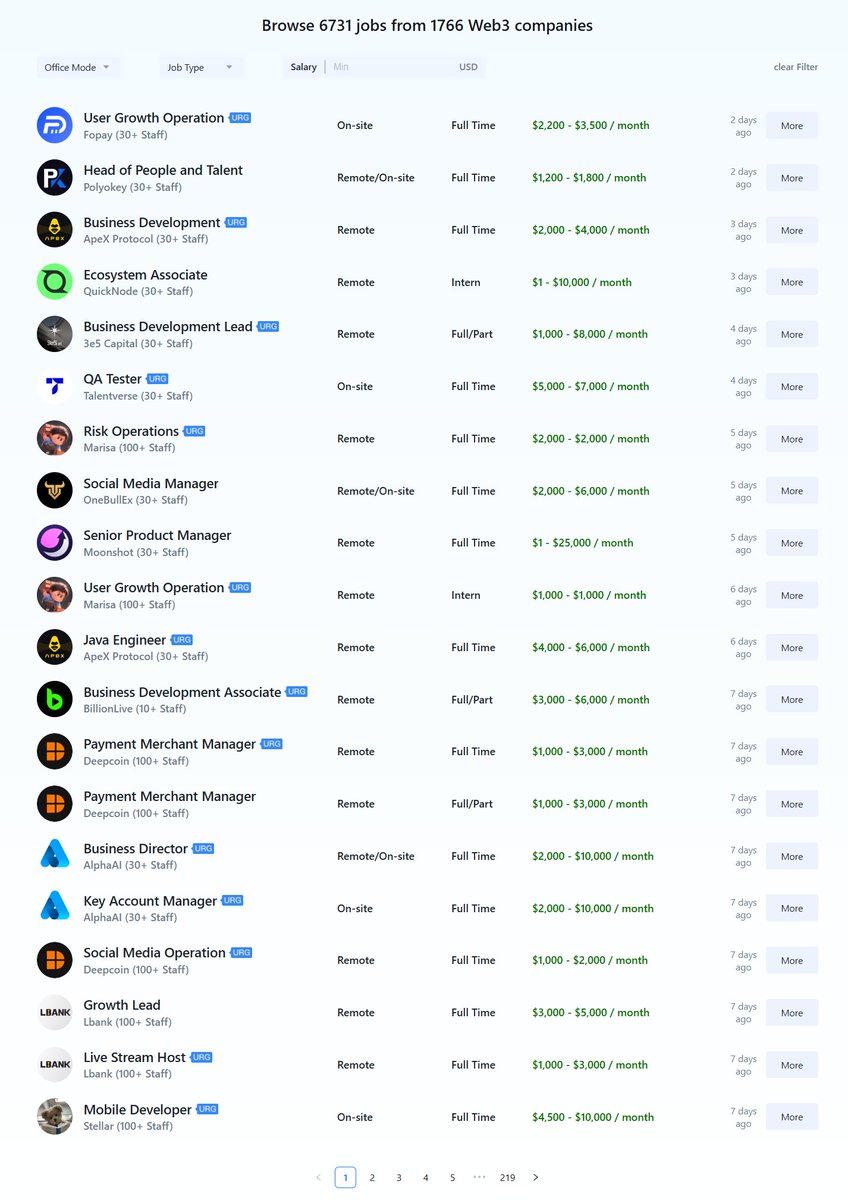 DeJob｜Web3招聘求职 (hiring) tweet media