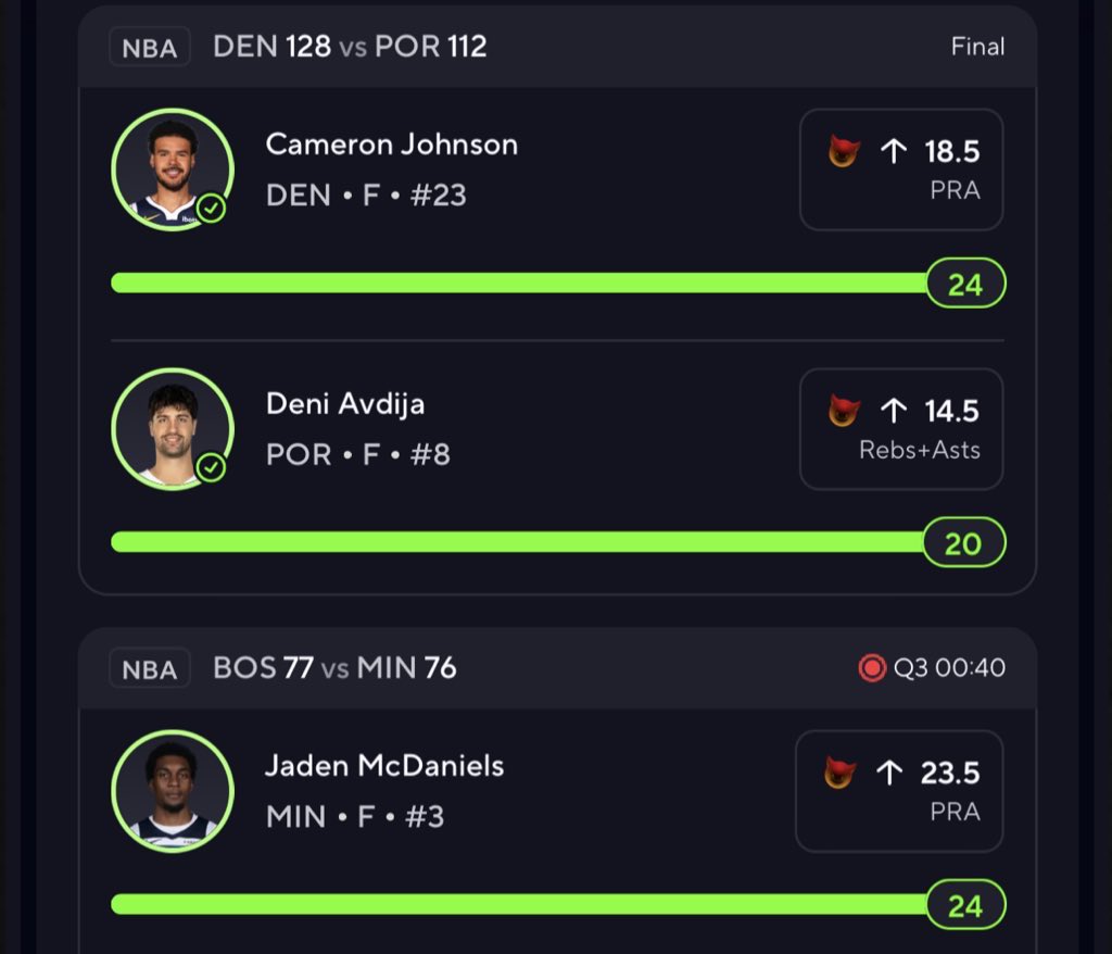 HammerPicks69's tweet photo. I AM THE PRIZEPICKS DEMON GOAT 🐐 

3/3 already on the demons again please TATUM CLUTCH FOR US ✅✅✅☢️☢️☢️

WE ARE SO CLOSE AGAINNN‼️‼️‼️ https://t.co/hBQhB9VLXI