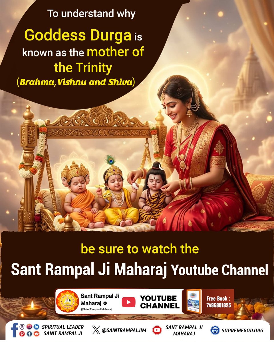 #नवरात्रि_पर_जानें_रहस्य
To understand why Goddess Durga is known as the mother of the Trinity Sitapur (Brahma, Vishnu and Shiva)
Sant RampalJi YtChannel