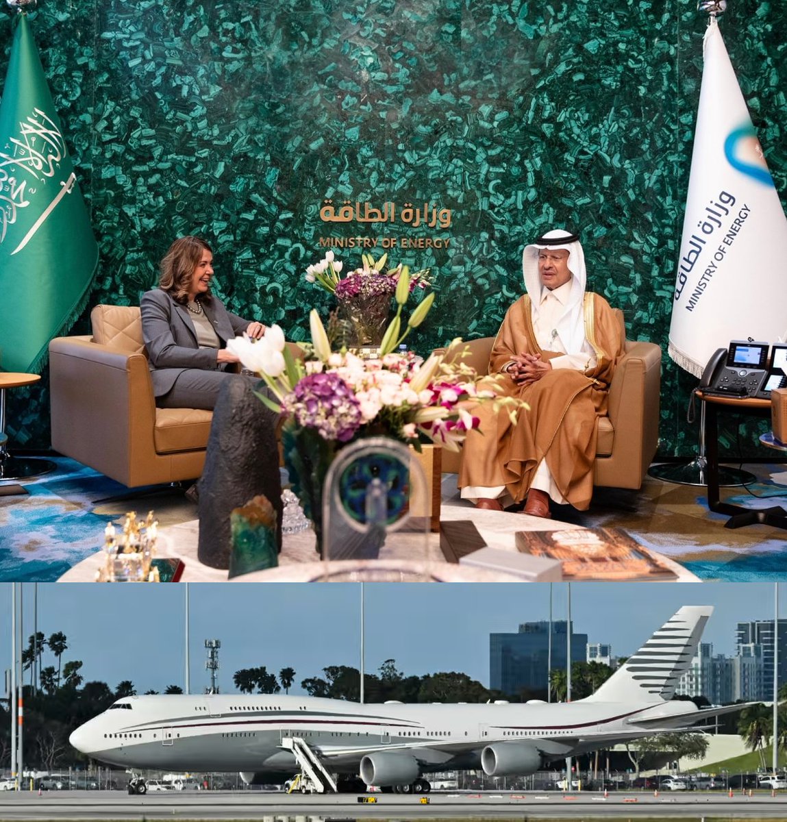 RGBAtlantica's tweet photo. They bought a convicted felon US President with a used Boeing 747-8KB jet worth $400,000. Buying a premier is far cheaper. #SaudiArabia #Oil #Hellberta @nenshi @albertaNDP https://t.co/OeDvXAbAKf