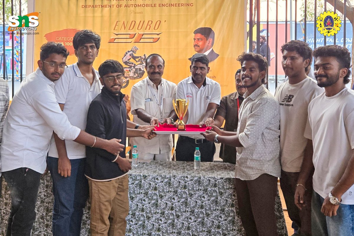 snsinstitutions's tweet photo. SNS College of Technology hosted ENDURO’26, a national dirt bike event on Mar 6, 2026—uniting riders and auto enthusiasts. #snsinstitutions #RiderCommunity
SNS College of Technology hosted ENDURO’26, a national dirt bike event on Mar 6, 2026—uniting riders and auto enthusiasts. https://t.co/mwkkHr12Db