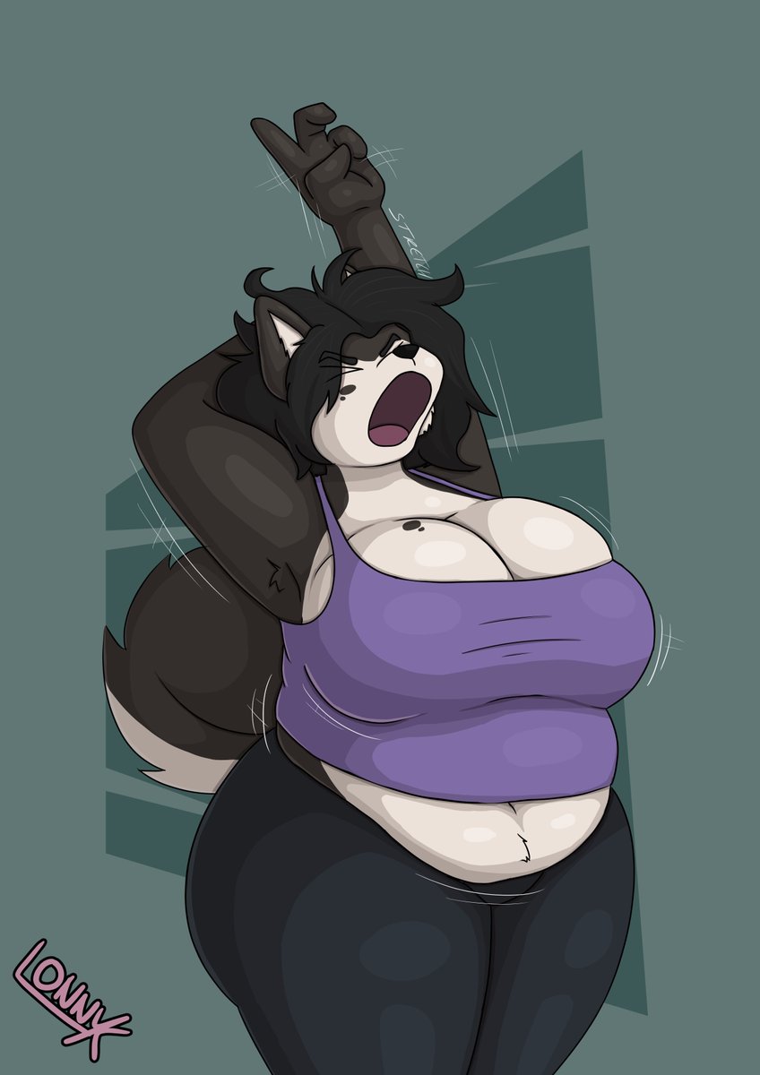 Kayla doing a stretch!