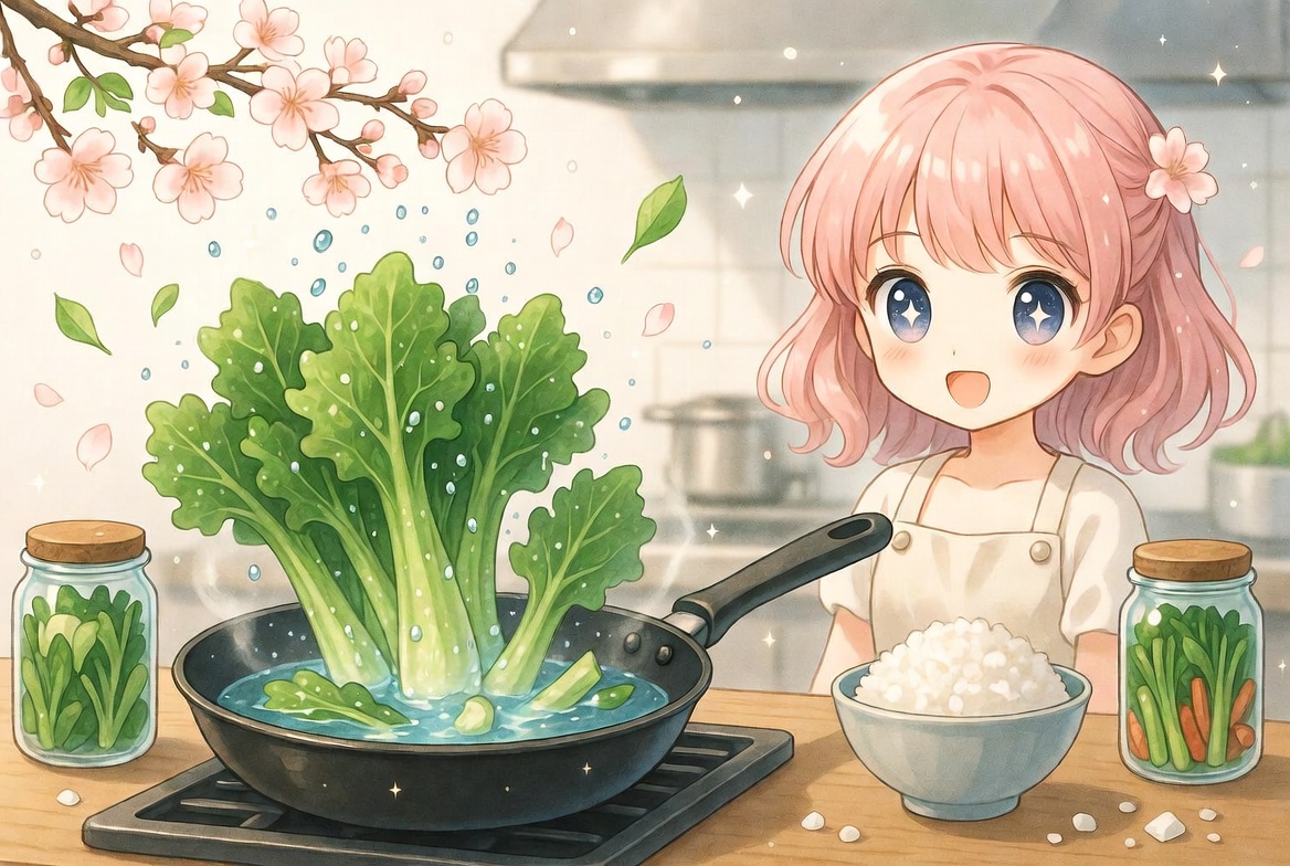 vsxui's tweet photo. 塩の魔法🧂野菜を守る知恵

塩蔵野菜をサッと水で戻す💦
パチパチ色が戻る🌿

そのまま炒めてジュワリ🔥
味がしっかり染みてごはんが進む🍚

非常時にもサラリ役立つ力💛
時間と水で味を引き出す工夫🌟

台所で小さな発見カリカリ響く🫧
春の保存食が日々を支える🌸

#塩蔵野菜 #保存食活用 #春の台所 https://t.co/Ml8nKYCz9c