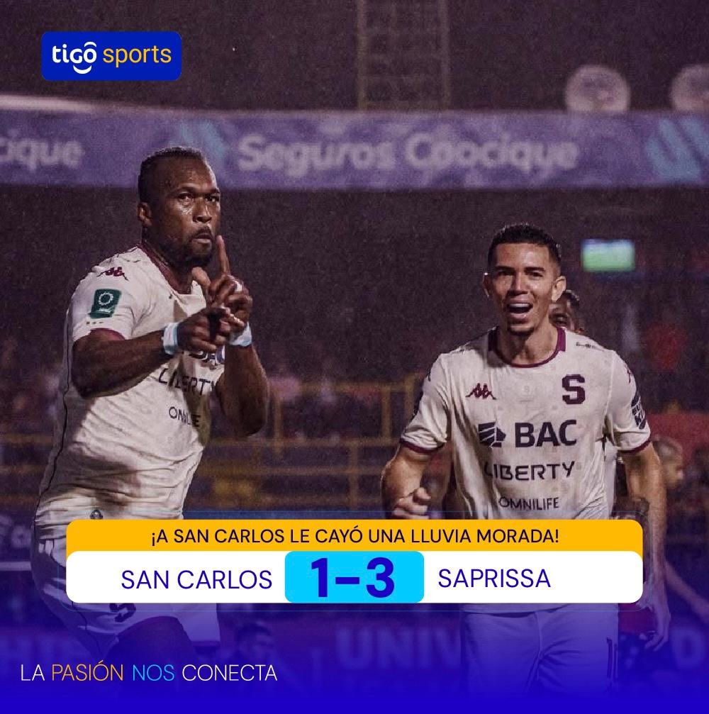 Saprissa se impone en San Carlos y se pone a un punto del liderato. 🔥