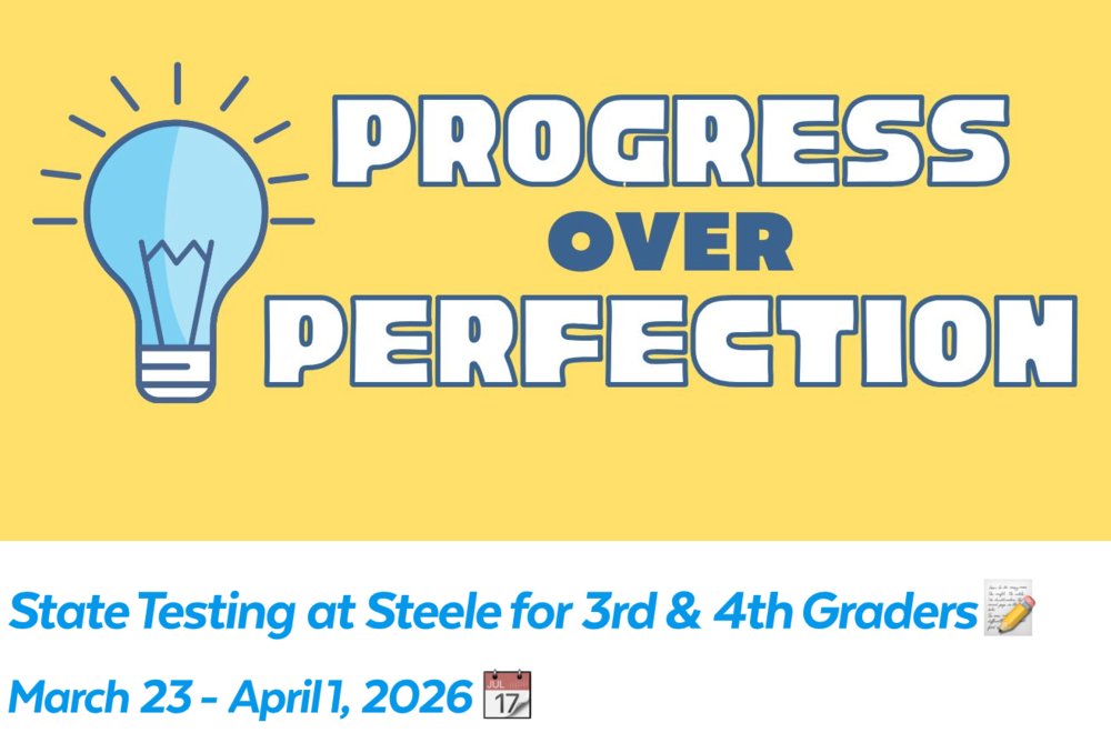 wearesteele's tweet photo. Progress Over Perfection - State Testing at Steele https://t.co/BqRuo7Sv04 https://t.co/PECy0C0xOn
