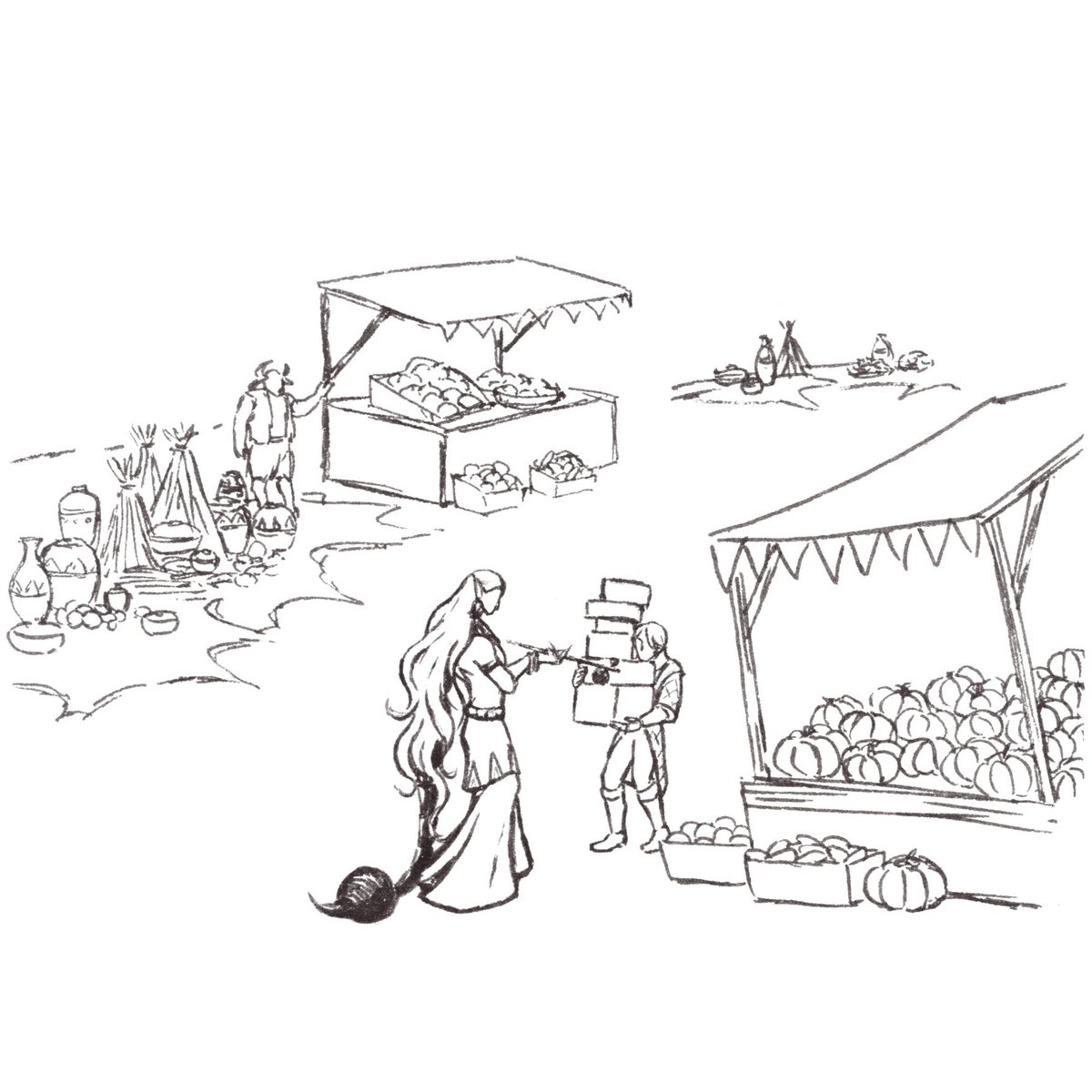 GPaimon's tweet photo. A merlaesto daily, to purchase goods for Avalon. 
I just use the shape of a npc in battle drills, anyway, the scorpion needs a little disguises to accompany Merlin's shopping. https://t.co/OVoCwxTUsX