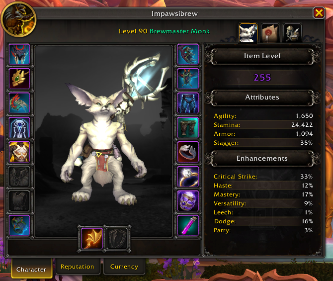 TevTheOtt's tweet photo. I'm ready for the season to begin! Just a little tank.
#WorldOfWarcraft #Brewmaster https://t.co/VzWkdPIq9u