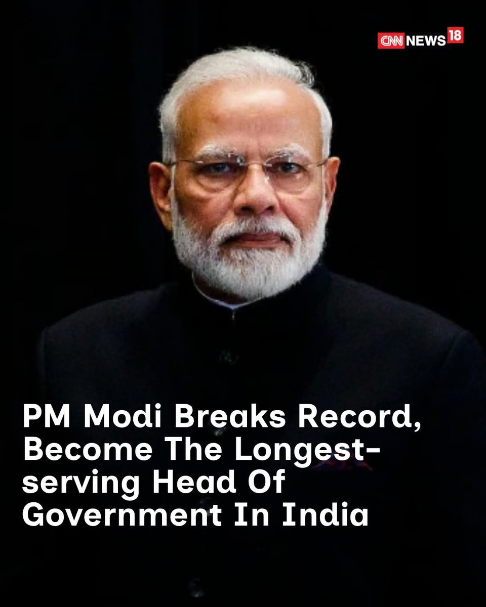 Gogulla9600's tweet photo. @narendramodi 
PM Narendra Modi sets a historic record as the longest-serving Head of Government in India 🇮🇳

Bold decisions like Article 370, Triple Talaq, and reforms reflect your vision for a strong and united India. The idea of One Nation, One Law (Uniform Civil Code) https://t.co/yFaD7kaoVb