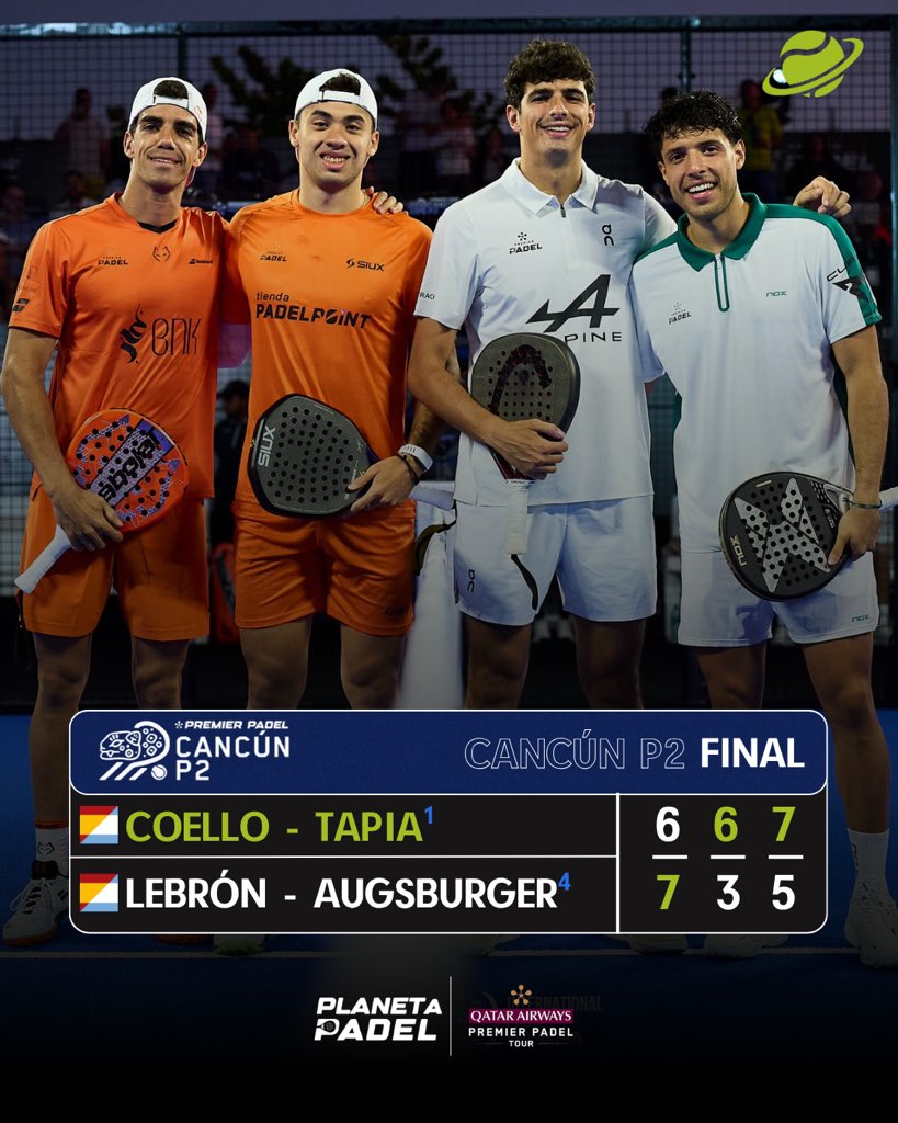 COELLO &amp; TAPIA 🏆🇲🇽 CAMPEONES CANCÚN P2

🎻👑The Golden Boys conquistan su segundo torneo del año

#Padel #PremierPadel #CancunPremierPadelP2 #PlanetaPadel
