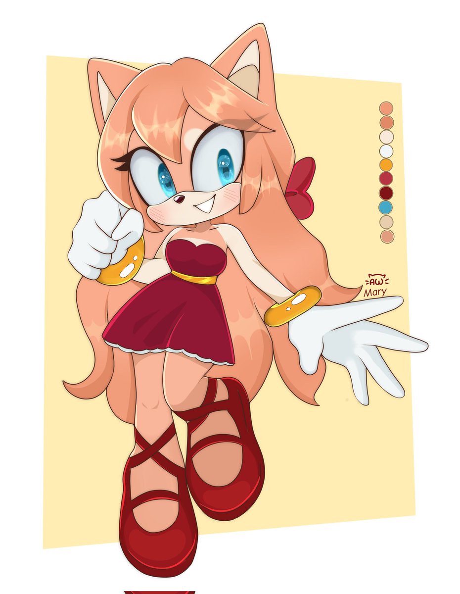 Here's the result! My OC Anne is so cute! It's actually the first time I've tried this style, I hope you like it as much as I enjoyed making it!!

#SonicOCart #sonicl #sonicartist #oc #art #artmoots