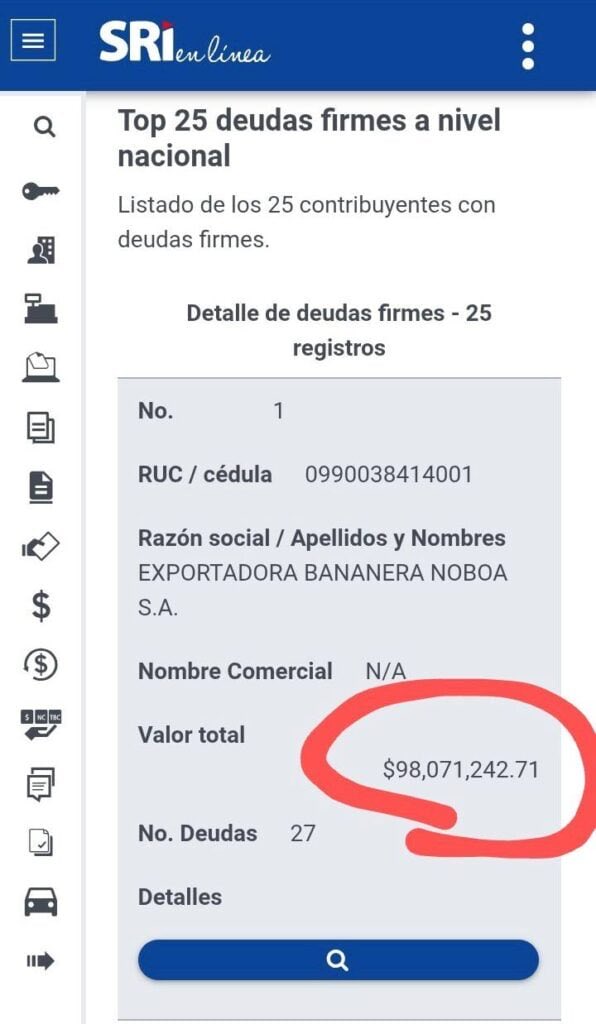 98 millones son.