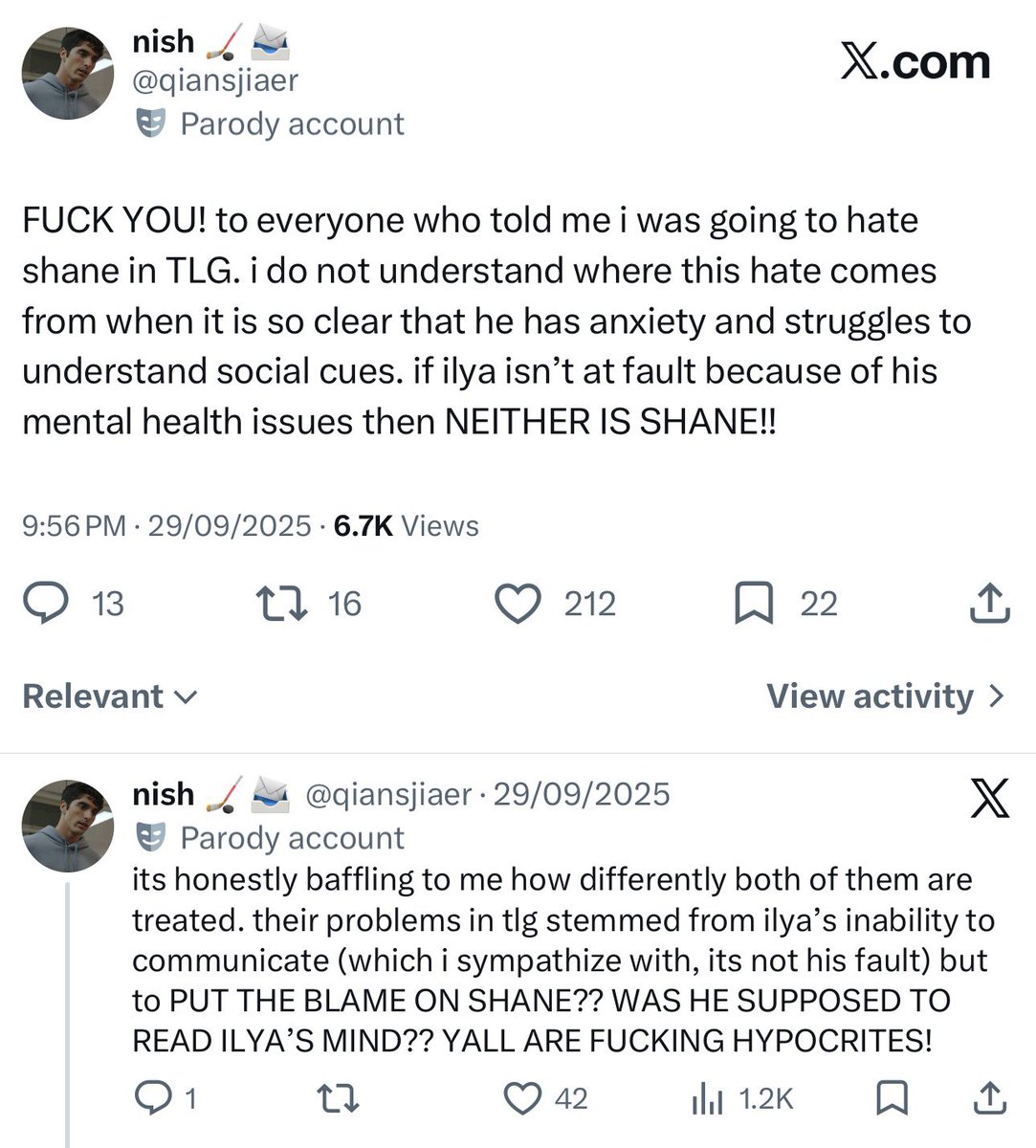 nish 🏒📨 tweet media