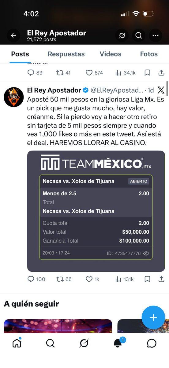 ChipitinM's tweet photo. @ElReyApostador_ https://t.co/SyeYoQMoyO