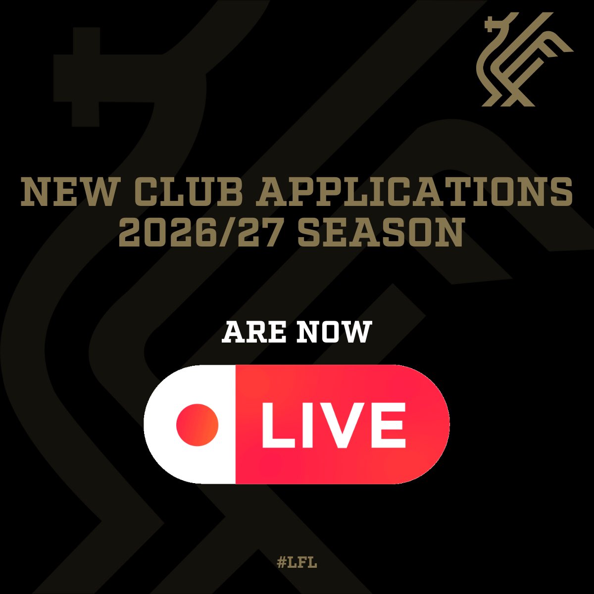 lpoolfl's tweet image. NEW CLUB APPLICATIONS | 📩
2026/27 Season

We are now taking applications for new clubs to join Liverpool Football League for the 2026/27 Season! 

To find out more, or to have a meeting with us, drop us a DM… OR

Apply Here: forms.gle/Dz3sxCDvuwDVuc…

Come and join us 🤝

#LFL