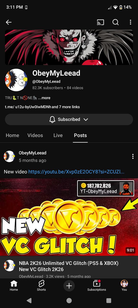 ObeyMyLeead's tweet photo. Subscribe! https://t.co/mtwPPhhiZ3