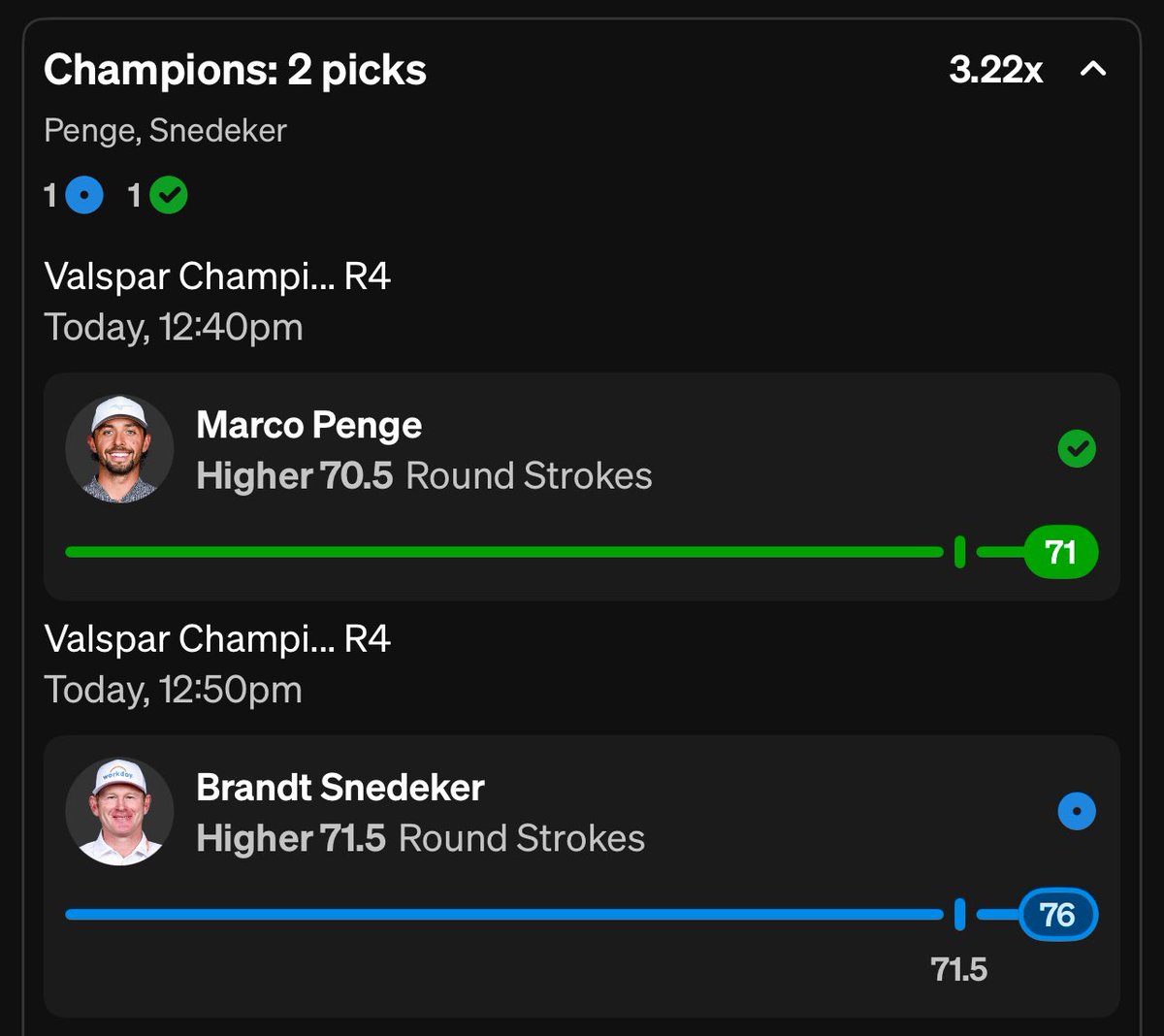 PicksProdigies's tweet photo. IDK WHAT ELSE TO SAY⛳️☢️

Free month to someone who likes/RT🤝

This is a scheduled tweet at this point. Closing the week with a +6.04u day pushes us to an +14u for the week overall…‼️

If you aren’t in the premium you simply don’t like money. We have had 2 down days in the last 3 weeks.😈

Dm me “DISCOUNT” for a discount link👀