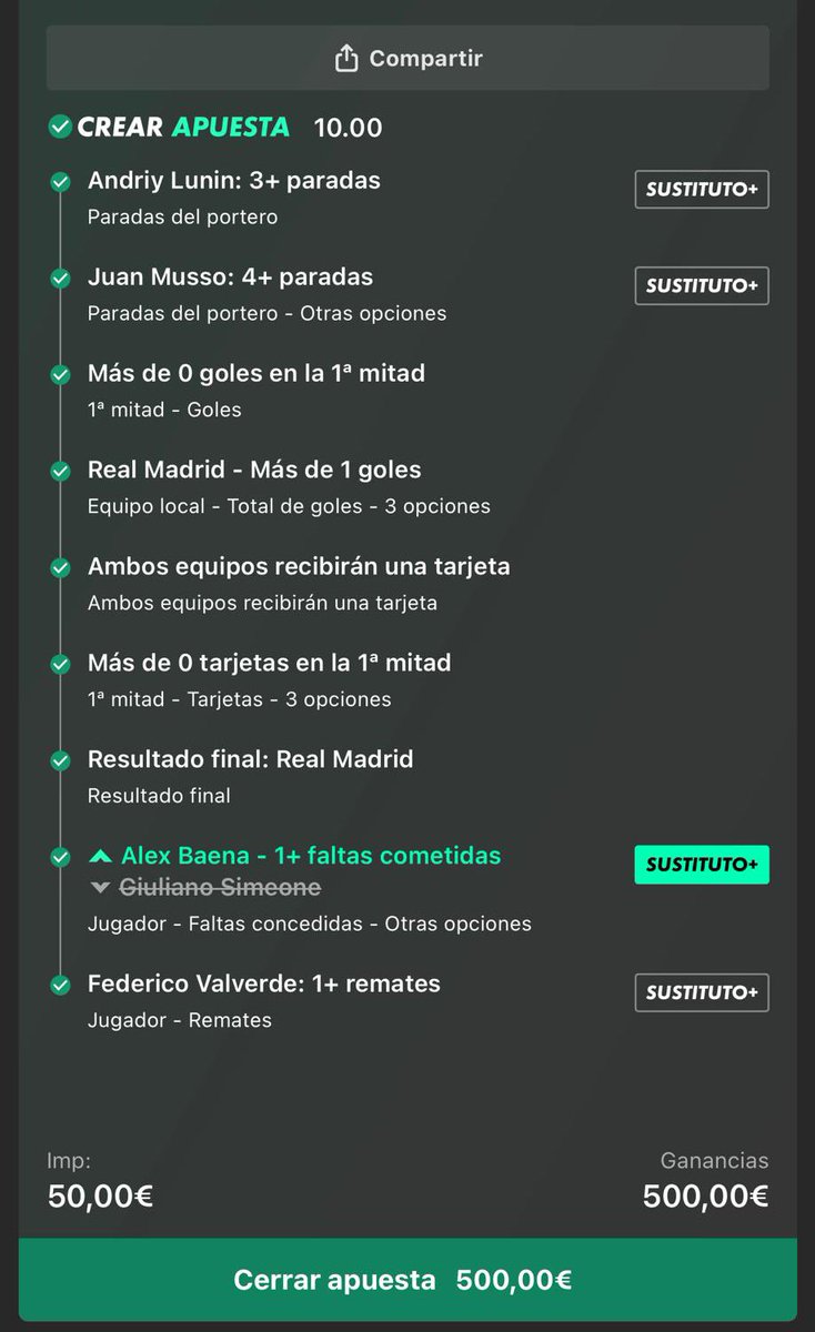 CarvasMob's tweet photo. PLENAZO✅✅✅

Está bien eso de cerrar el finde con +18.94uds💰 en el derbi y con estos 500€ extra de una funbet.

Todo gratis con el link en bio. Únete a la Carvas Mafia, ahora viene lo mejor, Champions, finde de F1 en Suzuka y UFC!

#Derbi
#LaLiga
#RealMadrid
#Atleti https://t.co/amxwffbg9r