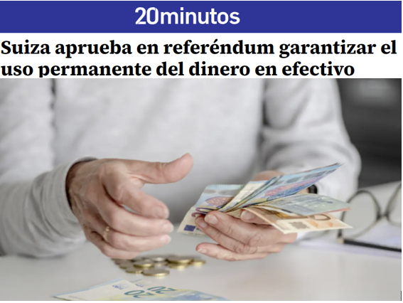 dejanirasilveir's tweet photo. 🚨Suiza 🇨🇭 garantiza en referéndum el uso permanente del efectivo.🚨

¡En Suiza, el efectivo se convirtió en ley!

Mientras Europa persigue el control digital, Suiza consagra la libertad en su Constitución con un 73% de votos a favor, garantizando a los ciudadanos el derecho soberano a pagar en efectivo sin permisos ni algoritmos. ⚔️🔥
