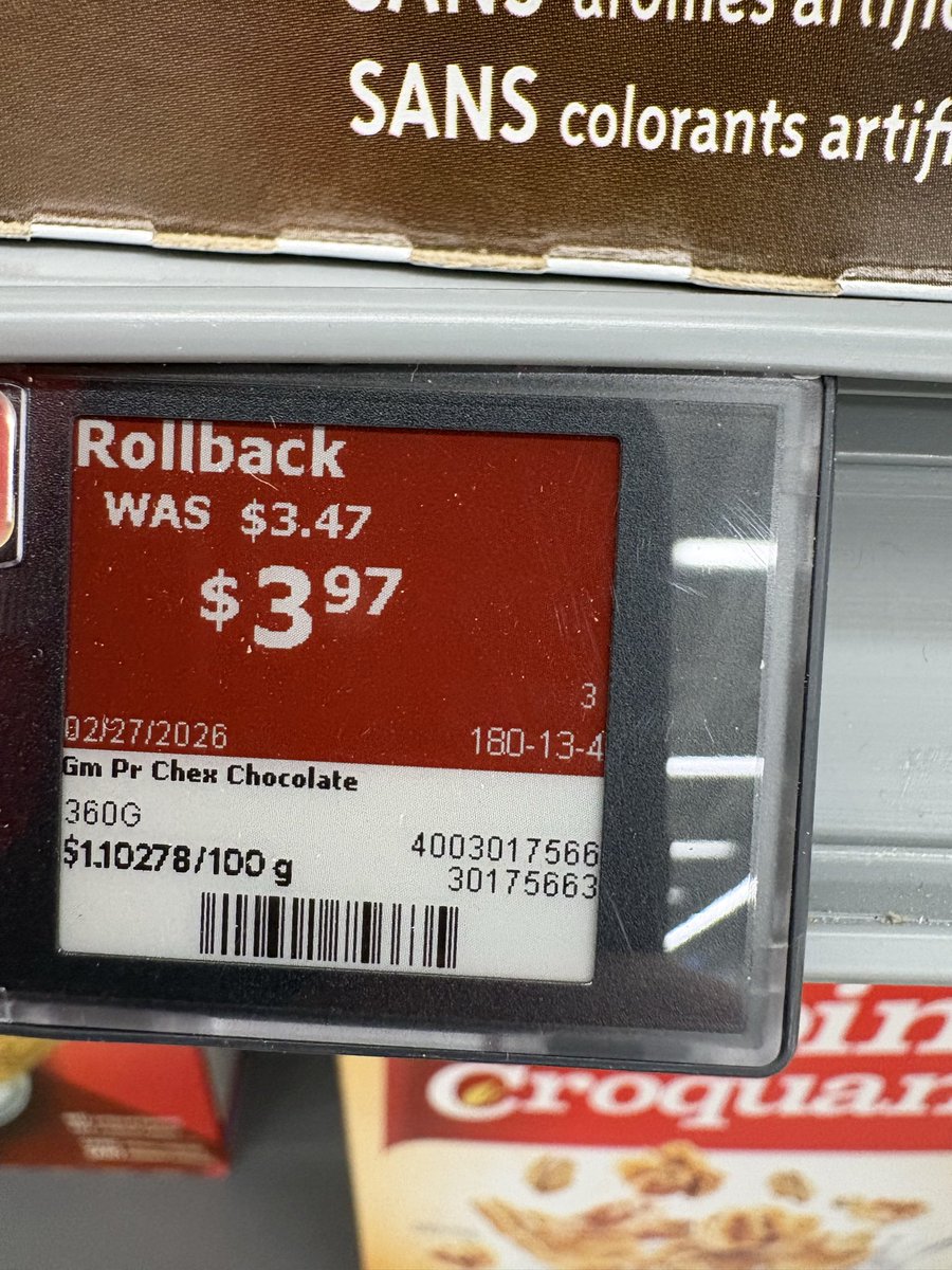 EmileeT2's tweet photo. Sorry @WalmartCanada  This is not a roll back. https://t.co/X8HPhiG53L