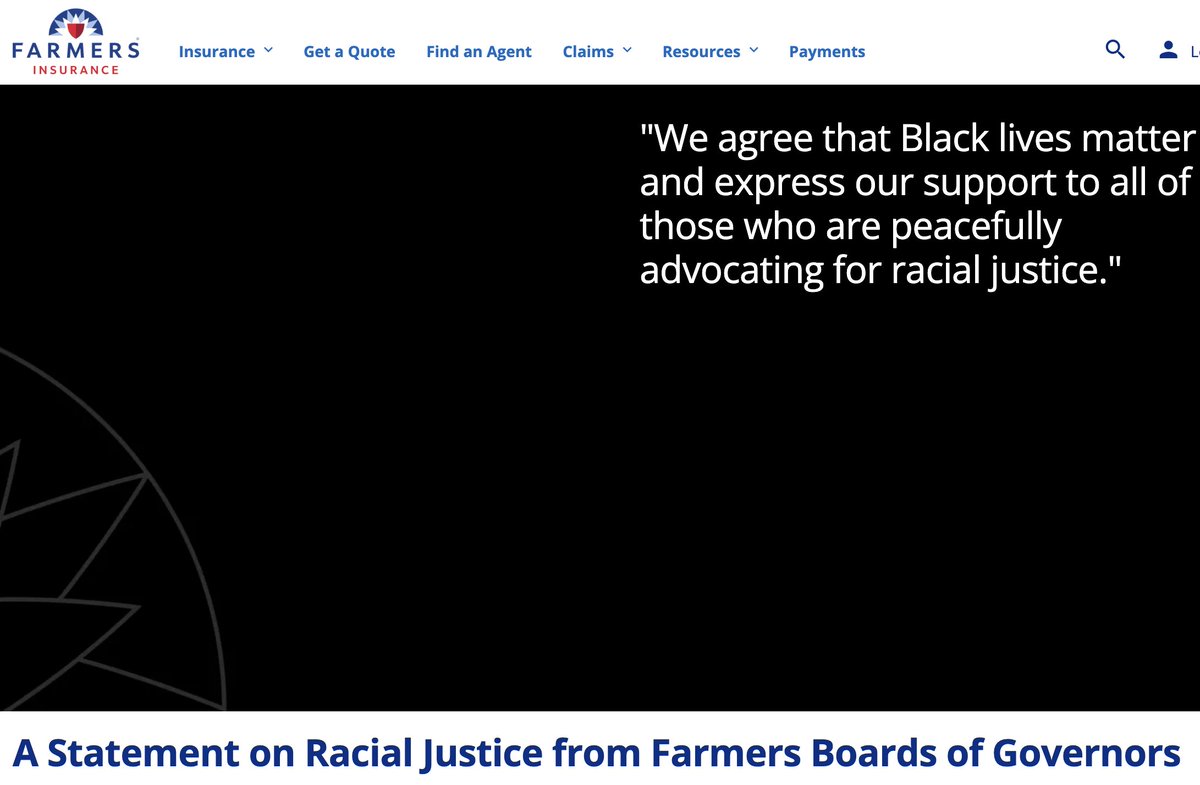 Time4SumAxShun's tweet image. With Farmers Ins? Know your money still supports BLM.
farmers.com/racial-justice…