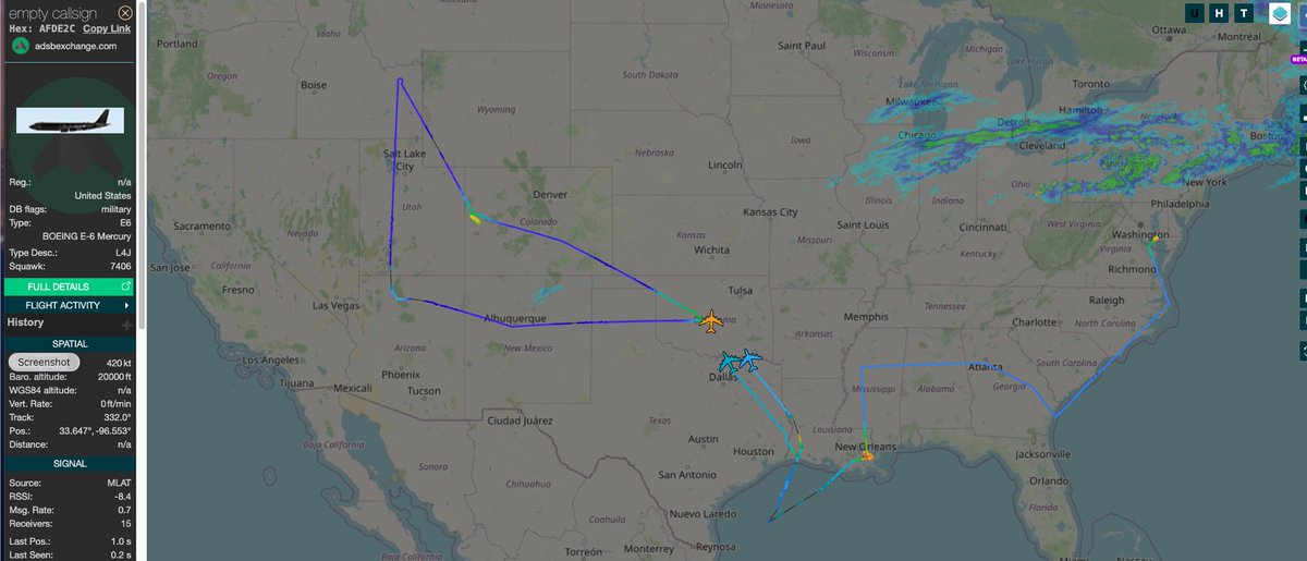 Multiple E-6 TACAMO's flying this beautiful spring day. Heads up ⬆️ #AvGeek