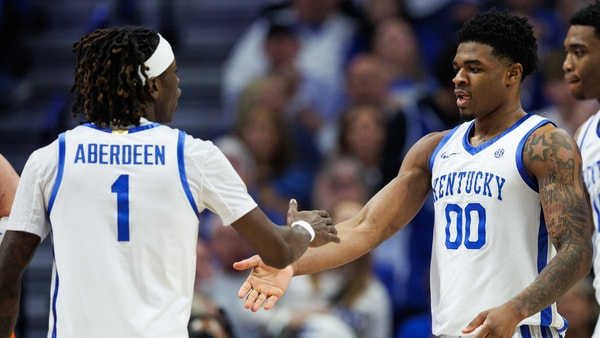 KSRonX's tweet photo. After the season came to a crashing end in the second round of the NCAA Tournament, Otega Oweh and Denzel Aberdeen thanked BBN.

“This is home forever now,” Oweh said.

https://t.co/Ll95zcIRck https://t.co/Hvka9nXAfg