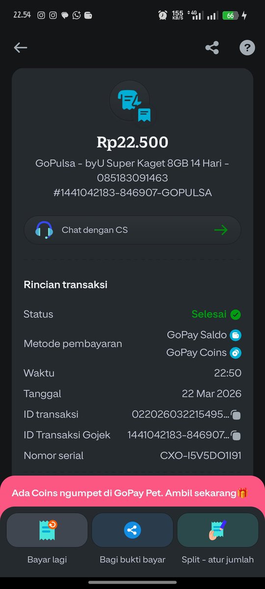 ronjwina's tweet photo. baru ini beli kuota lewat apk gopay. asli nggak sesuai banget apa yang tak beli sama yang tak terima. aku beli kuota yang 8gb 14 hari. eh yang keisi 10gb 1 hari. kyk chat cs pun lama banget dibalesnya. minta refund gaada pilihan buat refund. tolong @gopayindonesia gimana ini? https://t.co/afZmtLJO6x