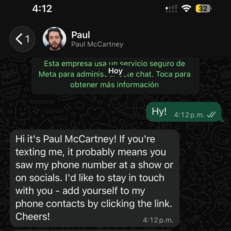 Yo ya me puse en contacto con el! #PaulMcCartney