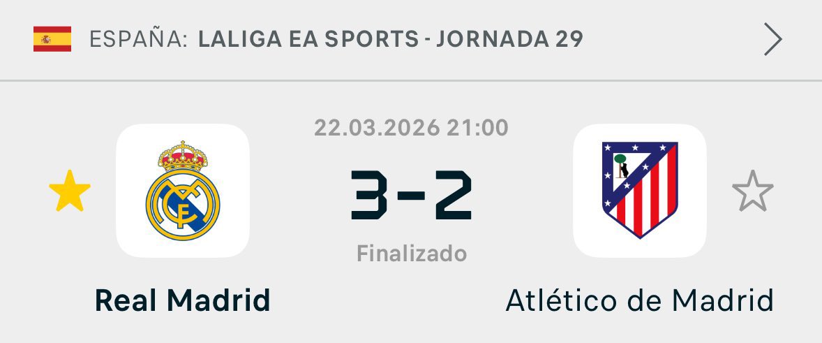 La Capital es Blanca ⚪️🟣

Partido ganado pese al intento de robo por el arbitraje de la liga Negreira y sus secuaces .

Victoria importante para seguir en la pugna por <a href="/LaLiga/">LALIGA</a>