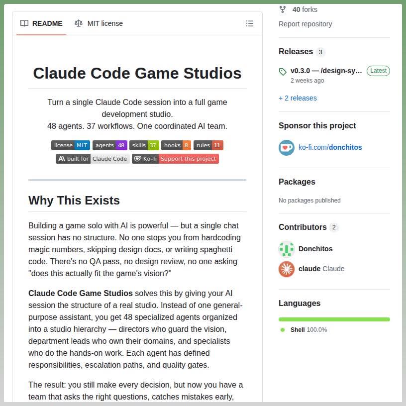 chieferic225's tweet photo. 🚨Someone turned Claude Code into a full game development studio with 48 AI agents and a real studio hierarchy.

It's called Claude Code Game Studios. And it's not a prompt collection. https://t.co/tZVB4m4Gjv