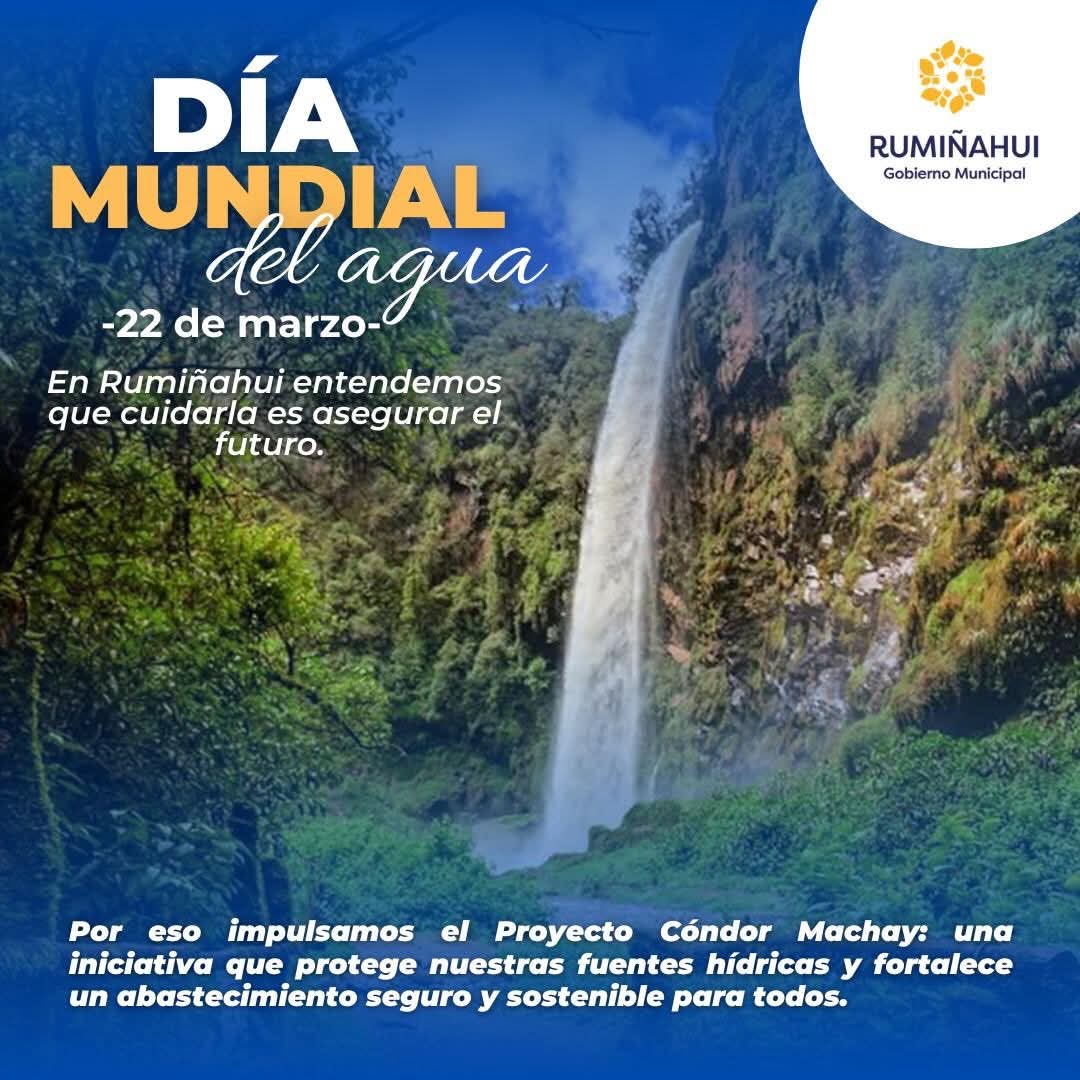 💧 EL AGUA ES VIDA 💧

🌱 En Rumiñahui sabemos que cuidarla es asegurar el futuro. Por eso impulsamos el #ProyectoCóndorMachay: protegemos nuestras fuentes hídricas y garantizamos un abastecimiento seguro y sostenible.

👨‍👩‍👧‍👦 Trabajamos hoy por el agua de las futuras generaciones.💦