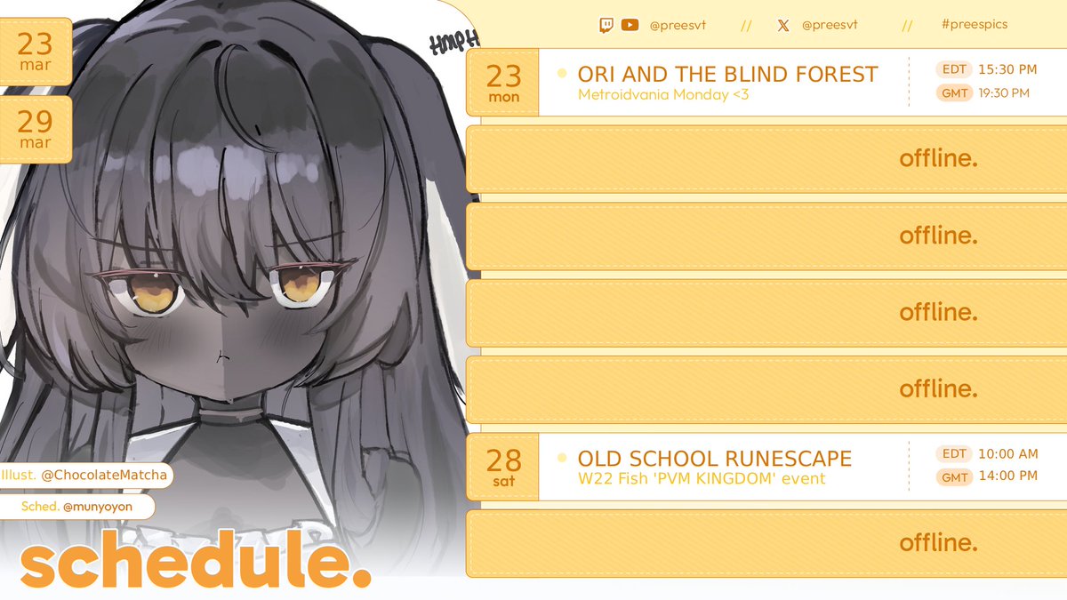 Prees 🐇🌗 Monochrome Bunny Vtuber tweet media