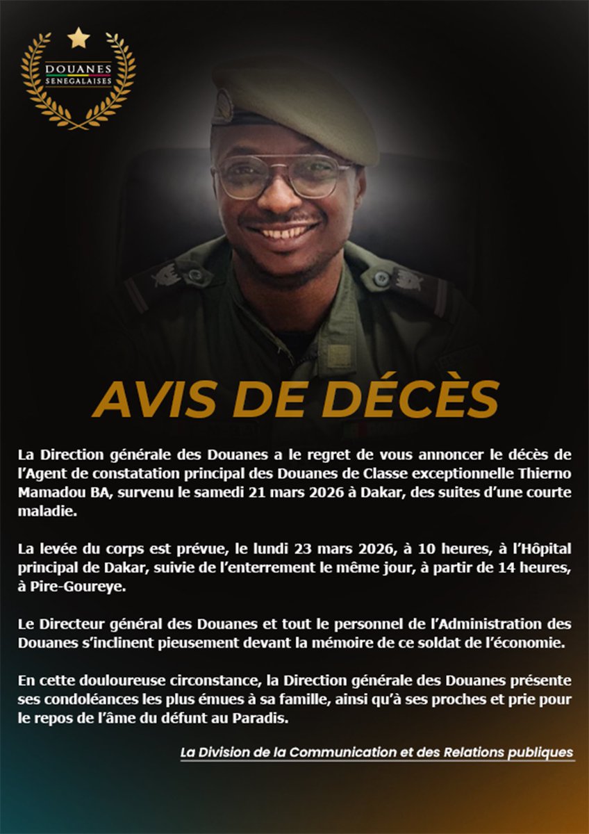 Douanes sénégalaises tweet media