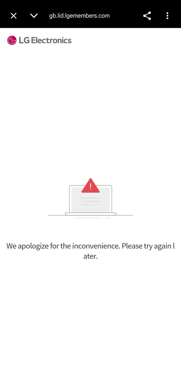 otahouri's tweet photo. @LGUS @LGE_Global Your ThinQ app consistently doesn't allow me to sign in. I can sign in to my LG account on the website (and have done so to register warranty), but I cannot sign in to the app to add my appliance. Please help. https://t.co/t8b4lntvCN