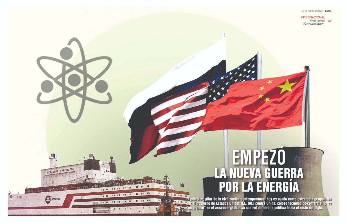 🔴#buzos | Empezó la nueva guerra por la energía 

El petróleo, pilar de la civilización contemporánea, hoy es usado como estrategia geopolítica por el gobierno de EE.UU. contra China, coloso tecnológico-comercial, pero “un pigmeo” en el área energética; su control definirá la