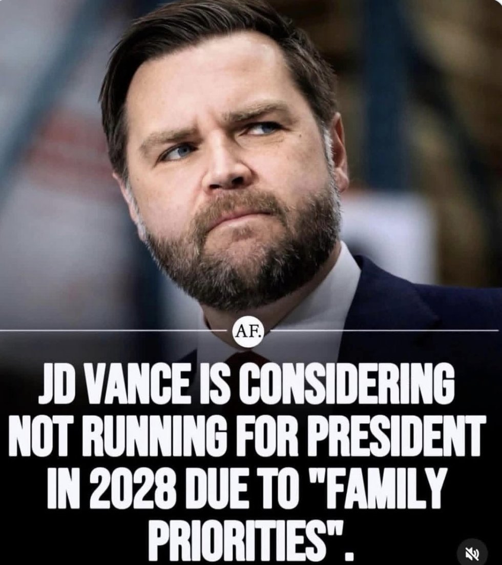 He knows how bad 2028 is going to be for the GOP...