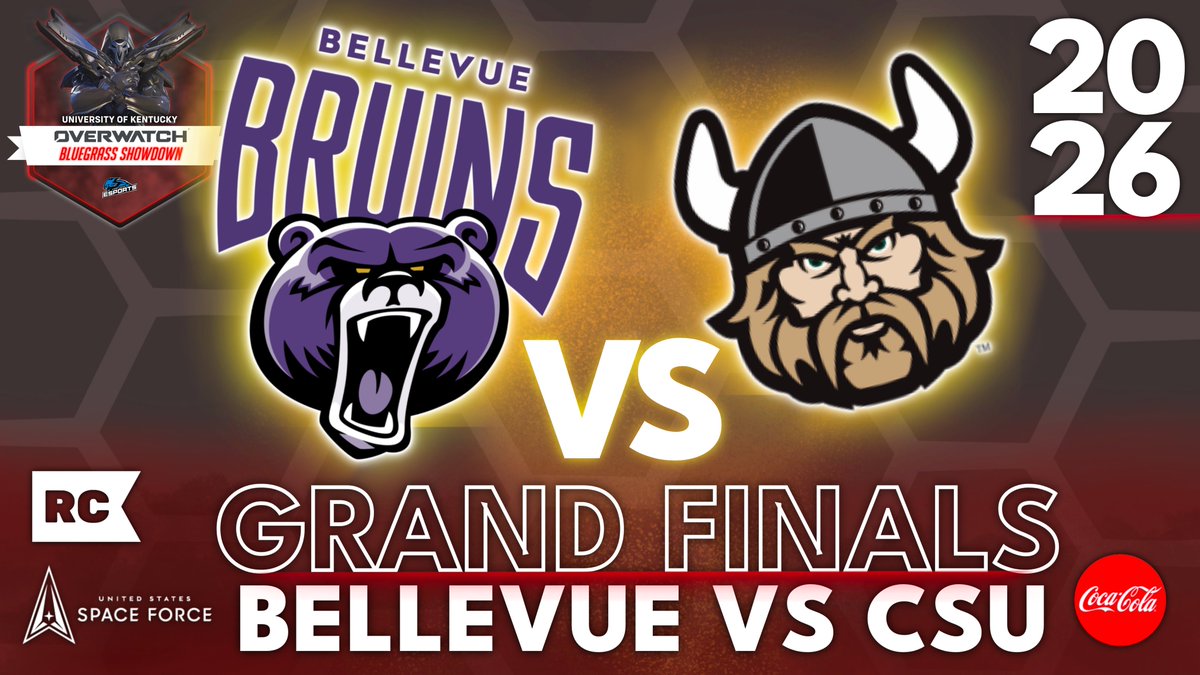 ukyesports's tweet photo. Tune in now for the Bluegrass Showdown VI GRAND FINALS!

@CSUVikes_GG  VS @BellevueEsports 

LIVE only @ https://t.co/rYjW3r5Lrb https://t.co/Uhu0mFe4R6