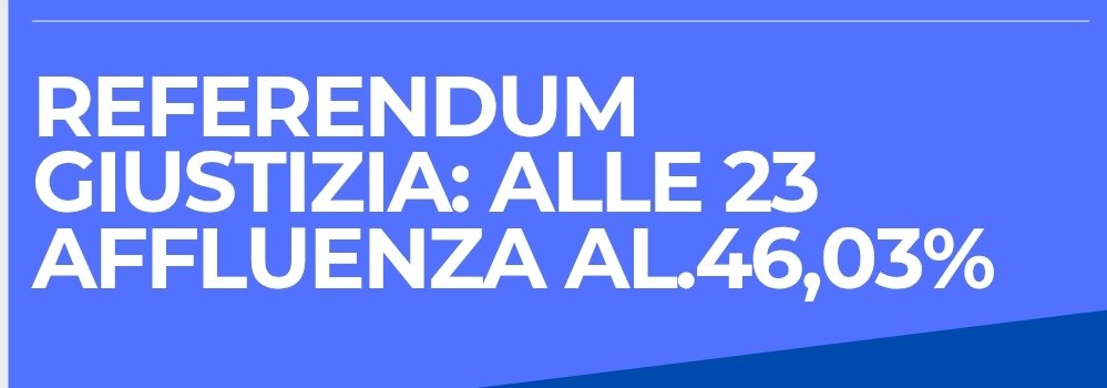 Vi ricordo che si vota anche anche domani, lunedì 23 marzo, dalle 7 alle 15 

#referendum2026 #referendum #elezioni #Referendumingiustizia #Referendumingiustizia2006 #voto
