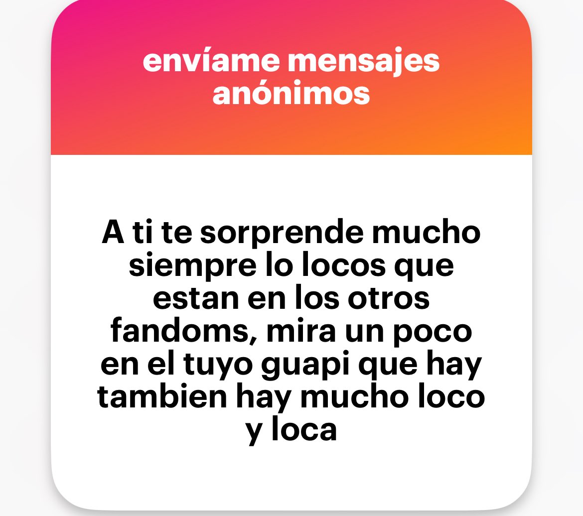 en el mío quitando a 2 o 3 el resto están bastante cuerdos dentro de lo cuerdo que se puede estar perteneciendo a un fandom y en twitter