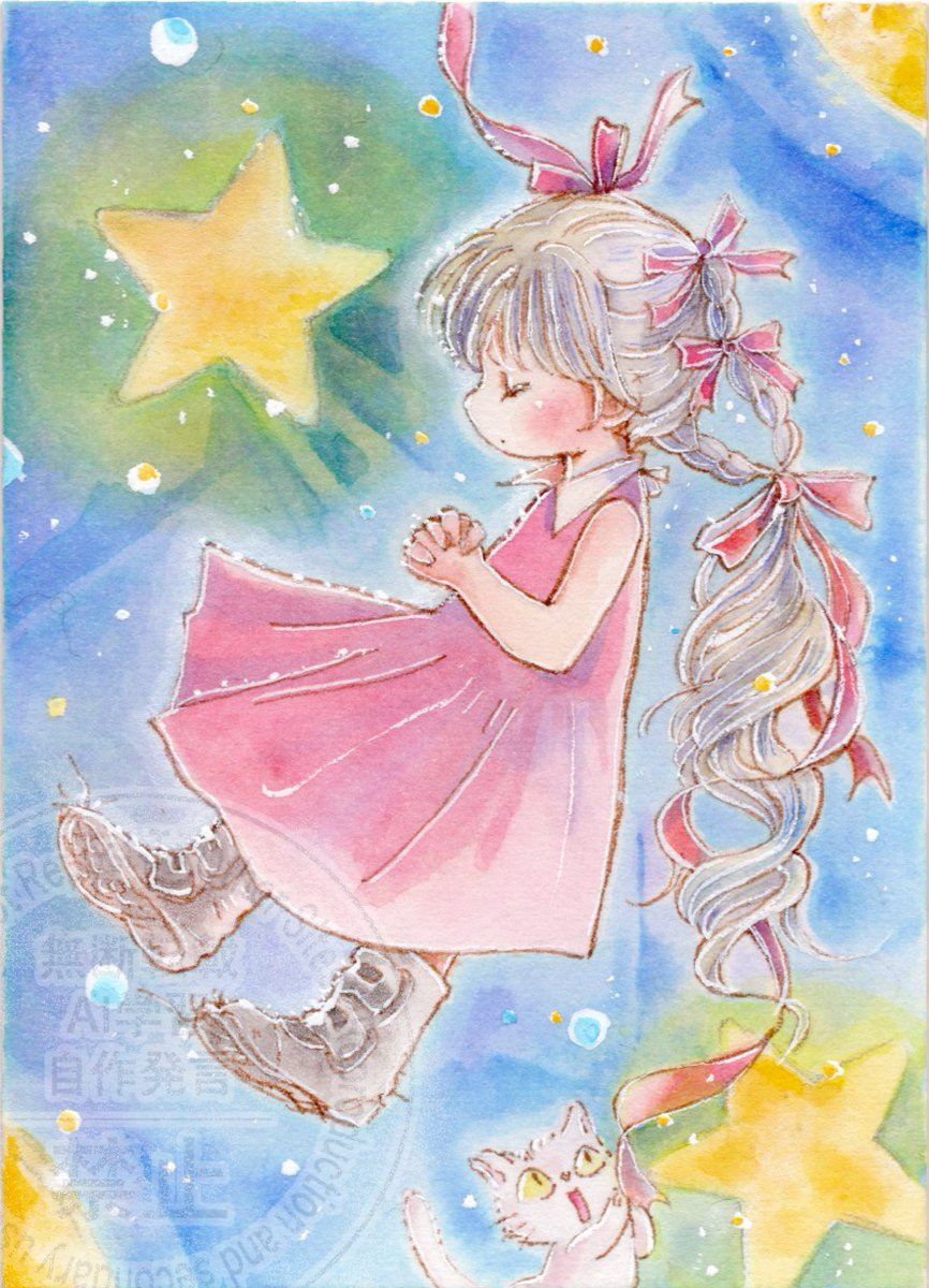 「おはようございます 星に祈る 旅した 靴とともに」|チコリ@✨🐸羽根🪶としっぽ展のイラスト
