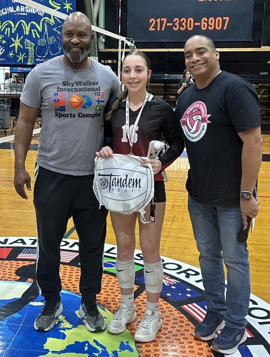I was nominated to play in a junior high all-star volleyball tournament at Skywalker International in Decatur, Illinois.  Our team won the championship and I received tournament MVP.  $100 was also donated to my schools volleyball program in my name!!